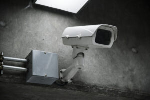 CCTV camera on the wall